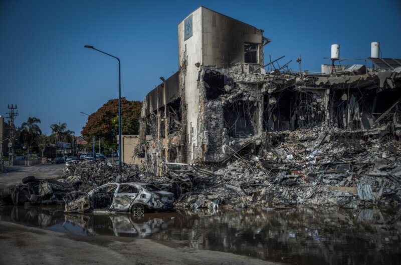 Un edificio destruido en Israel tras un ataque aéreo lanzado por hamás