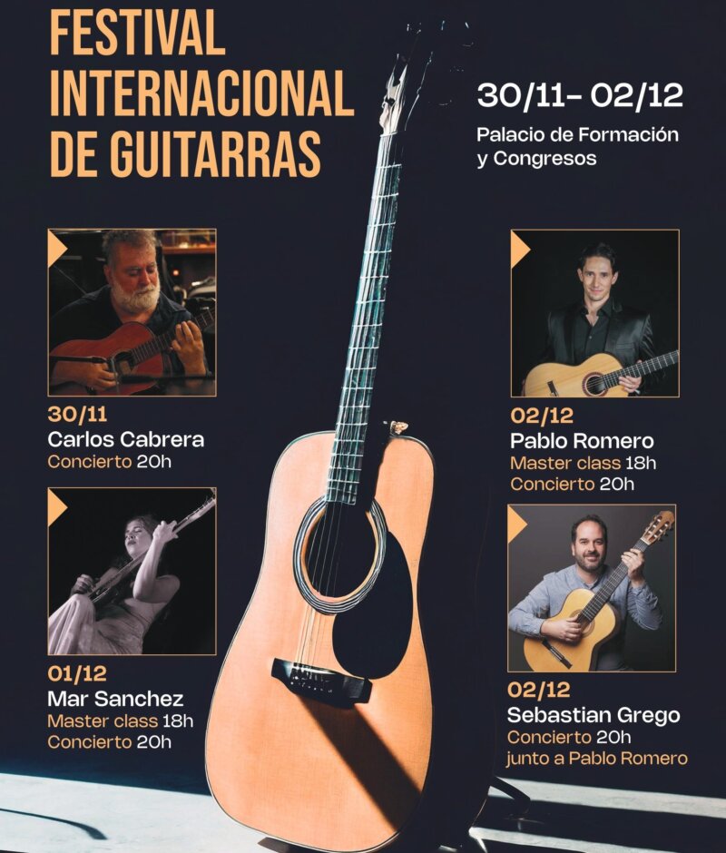 I Festival Internacional de Guitarras de Fuerteventura. Fragmento del cartel del evento