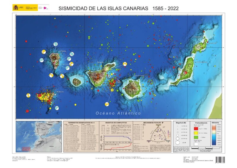Mapa sismicidad Canarias