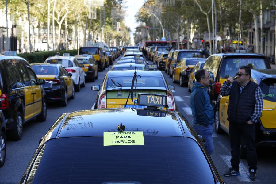 Taxistas Barcelona. Efe