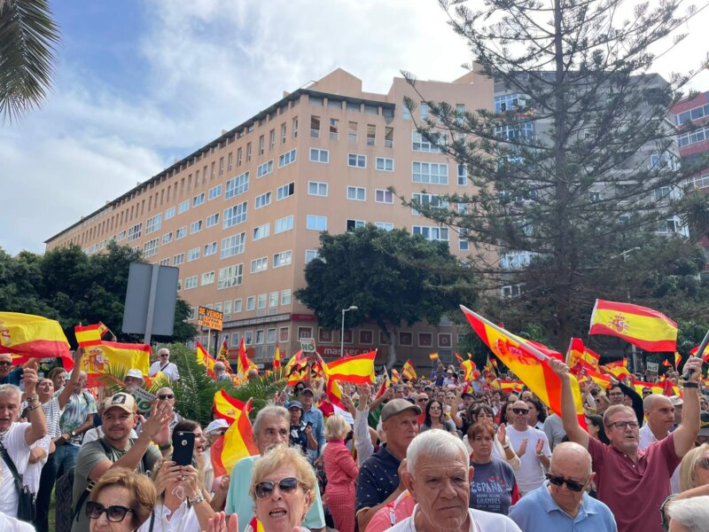 Manifestación contra la amnistía en Las Palmas de Gran Canaria