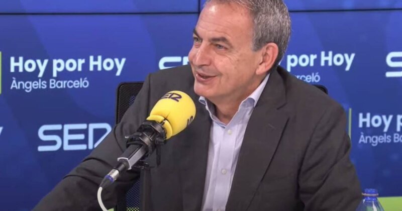 El expresidente del Gobierno de España, José Luis Rodríguez Zapatero, en una entrevista en la Cadena Ser. Imagen de la cuenta oficial de 'X' de la Cadena Ser