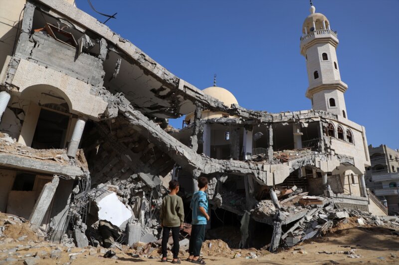 Edificios destruidos por los bombardeos en la Franja de Gaza. Rizek Abdeljawad / Xinhua News / Contactophoto
