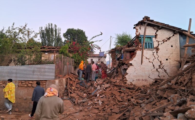 Vivienda destruida tras el terremoto en Nepal