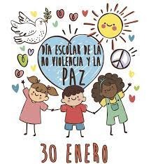 Cartel 30 de enero, día de la no violencia y la paz en los centros educativos 