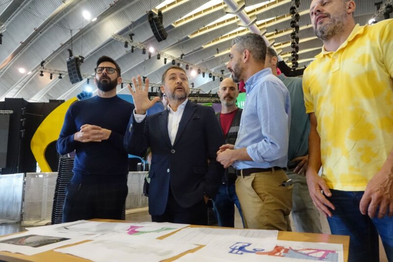 Visita al escenario del Carnaval de Santa Cruz de Tenerife. Imagen Ayuntamiento de Santa Cruz de Tenerife