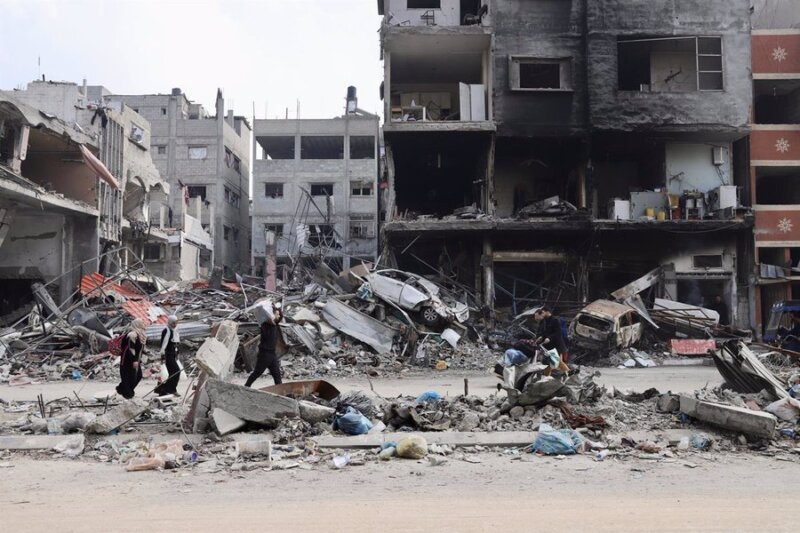 Edificios destruidos tras un ataque de las Fuerzas de Defensa de Israel (FDI) contra el campo de refugiados de Yabalia, en la Franja de Gaza- Mohammed Ali / Xinhua News / Contactophoto