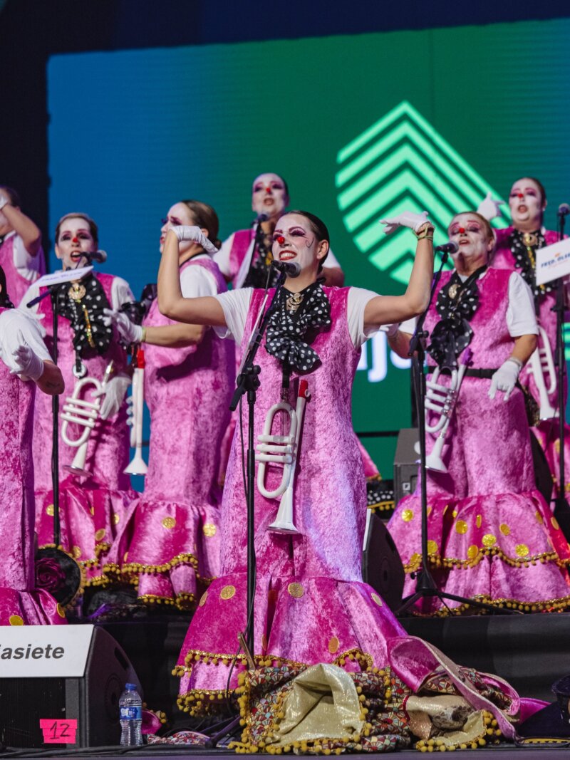 Murga Marchilongas en la segunda fase del concurso de murgas de Santa Cruz de Tenerife 2024