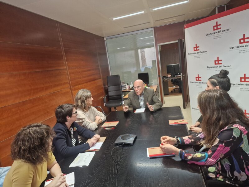 Imagen del encuentro entre el Diputado del Común y representantes del CEO Bethencourt y Molina en Tenerife. Foto Gabinete Prensa Diputado del Común 