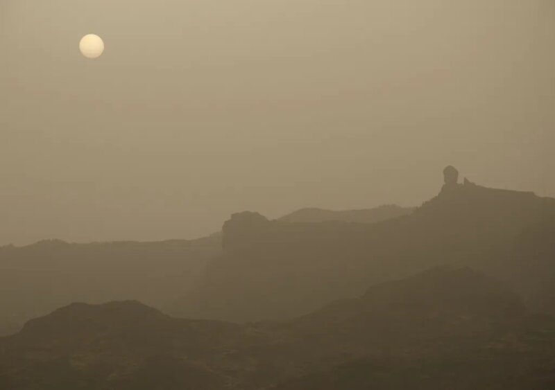 La calima se intensifica. Presencia de calima en la cumbre de Gran Canaria. Imagen de recurso Meteored