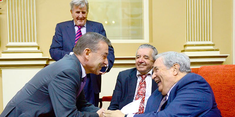 Foto archivo ex presidentes de Canarias. Manuel Hermoso, Paulino Rivero, Jerónimo Saavedra y Lorenzo Olarte 