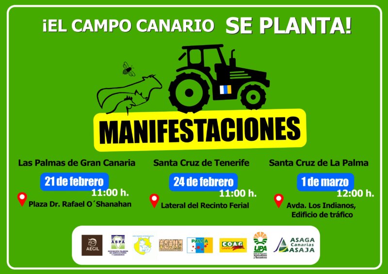 ‘El campo canario se planta’, protestas sector agrario