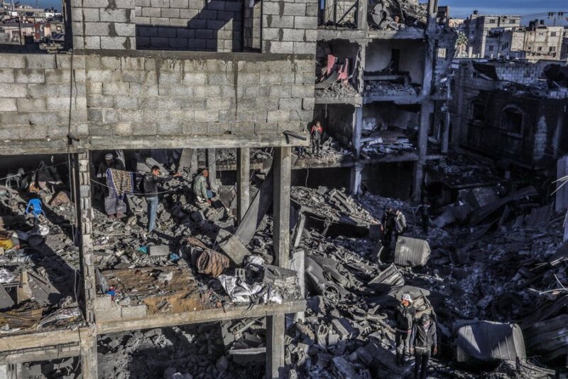 Edificios destruidos por los ataques israelíes en la Franja de Gaza. Imagen Abed Rahim Khatib/dpa