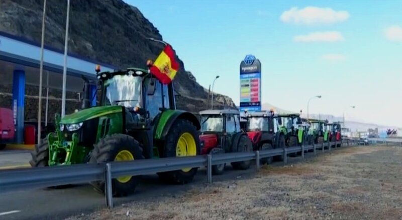 Este miércoles 21 de febrero se ha convocado la primera de las movilizaciones del sector agrario canario que tendrán lugar los próximos días