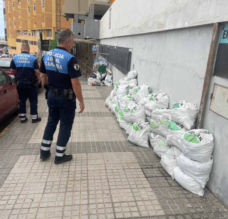Intervenciones de la Policía Local de Las Palmas de Gran Canaria en vertidos ilegales 