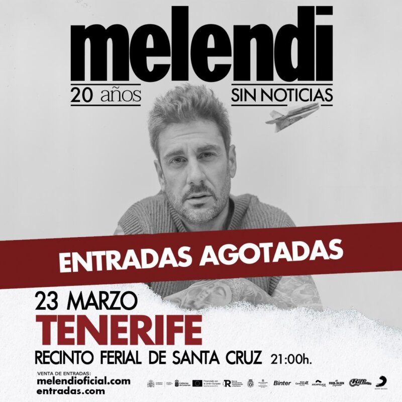 "Entradas agotadas" en el concierto de Melendi el próximo 23 de marzo en Tenerife
