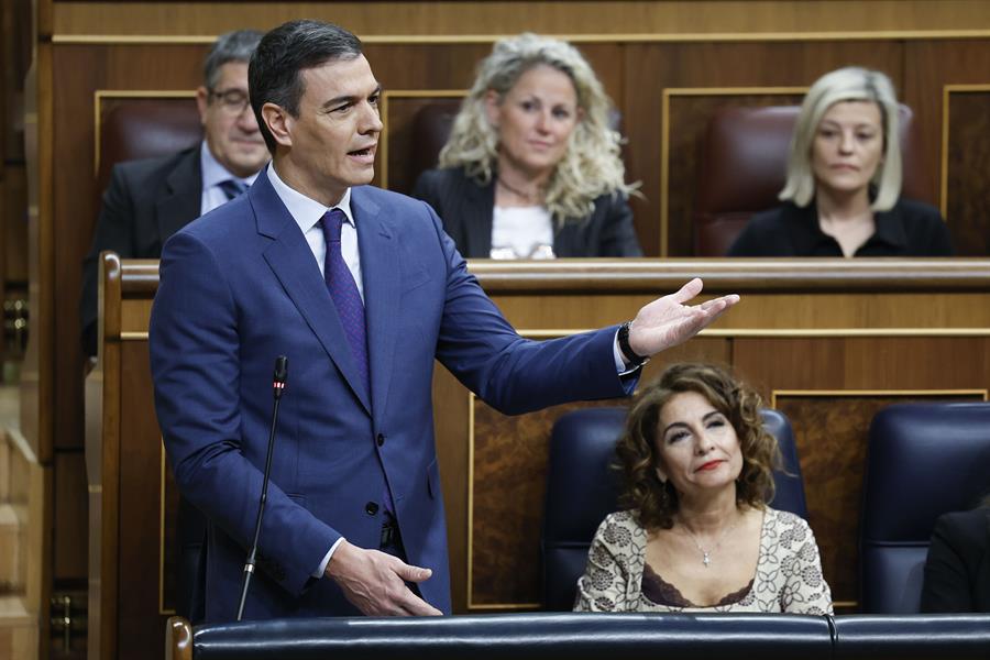 Sánchez pide la dimisión de Ayuso en el Congreso. Imagen EFE