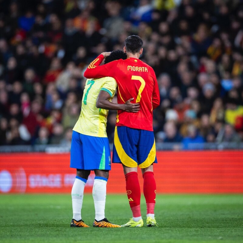 Imagen del encuentro entre España - Brasil en el Santiago Bernabéu. Foto RFEF