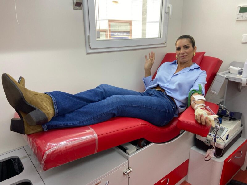 RTVC se vuelca un año más con la donación de sangre. En la imagen, Emilia González.