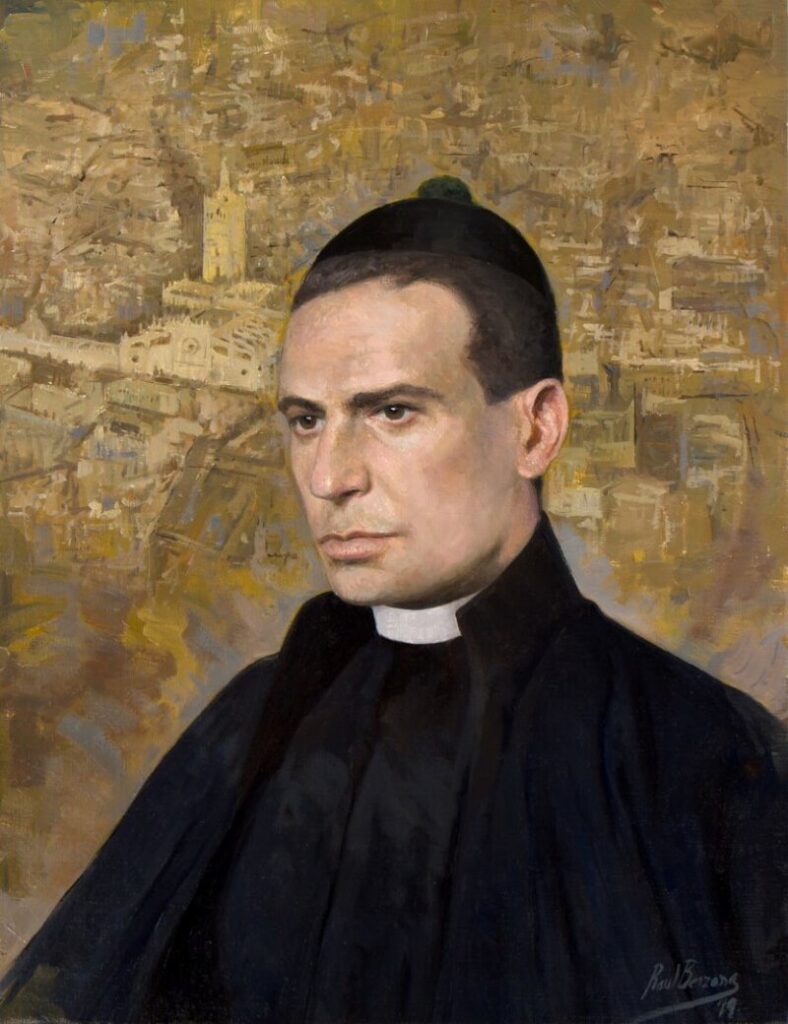 José Torres Padilla en una de las pinturas realizadas al sacerdote 