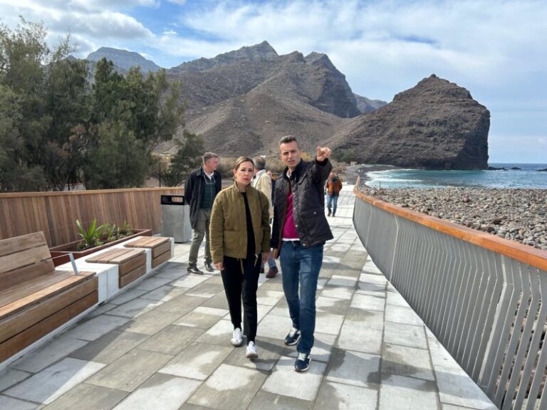 El Gobierno de Canarias ultima el paseo marítimo de la playa de La Aldea de San Nicolás tras invertir 2,2 millones