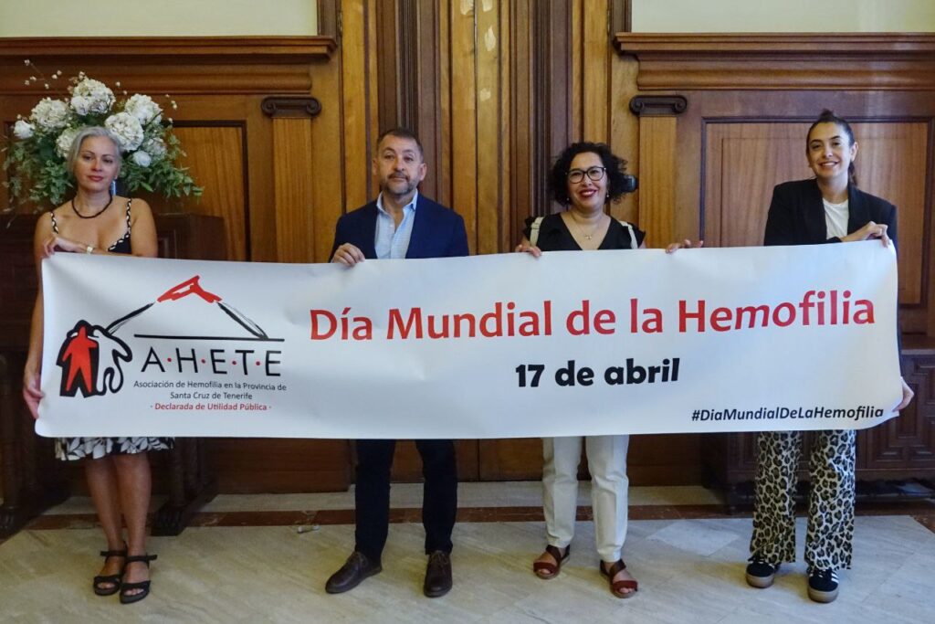 El Día Mundial de la Hemofilia se conmemora hoy con un mensaje de apoyo y compromiso por parte del Ayuntamiento de Santa Cruz de Tenerife