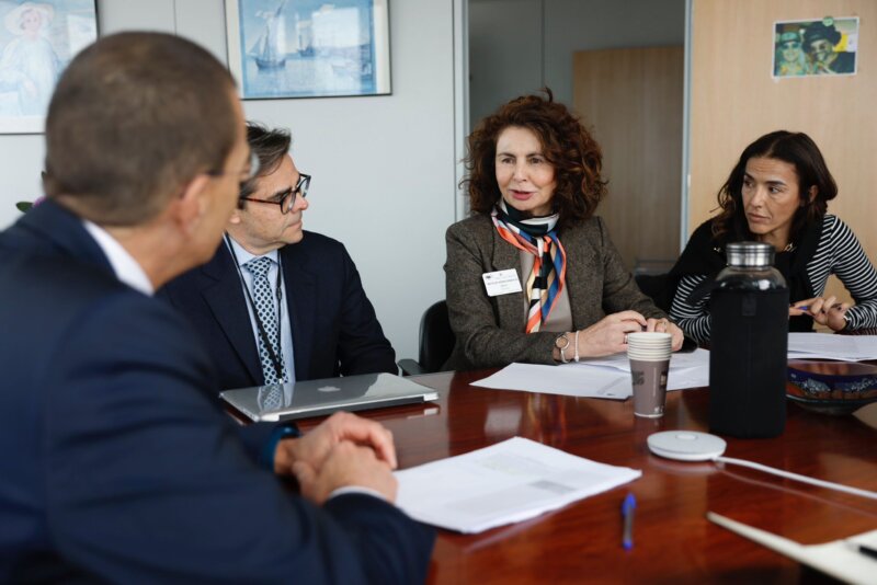Matilde Asián, consejera de Hacienda y Relaciones con la UE, mantiene reuniones en el Parlamento Europeo. Foto Gobierno de Canarias 