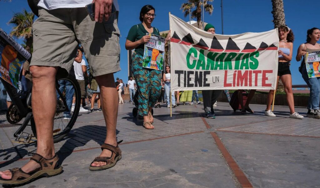 Manifestaciones del 20A. Imagen: Protesta 'Canarias tiene un límite'. EFE