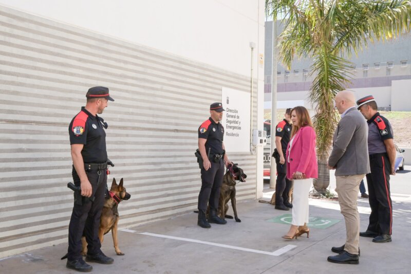 Presentación de los dos guías caninos que incorpora la Policía Canaria / Gobierno de Canarias