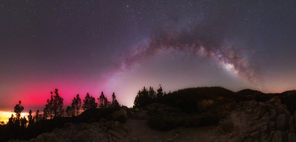 Aurora boreal a raíz de la tormenta solar