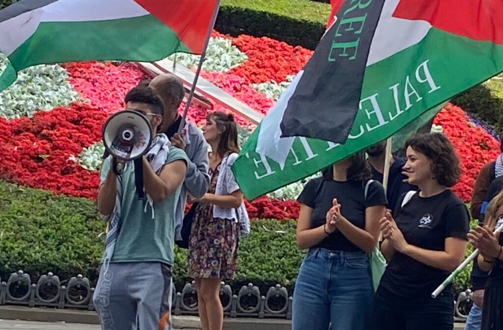 Manifestaciones de apoyo al pueblo palestino. Imagen RTVC