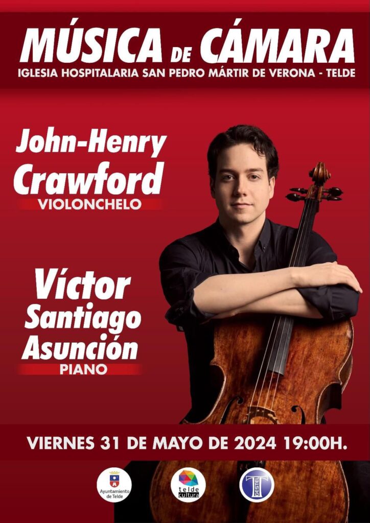 El violonchelista John-Henry Crawford en toca este viernes en Gran Canaria