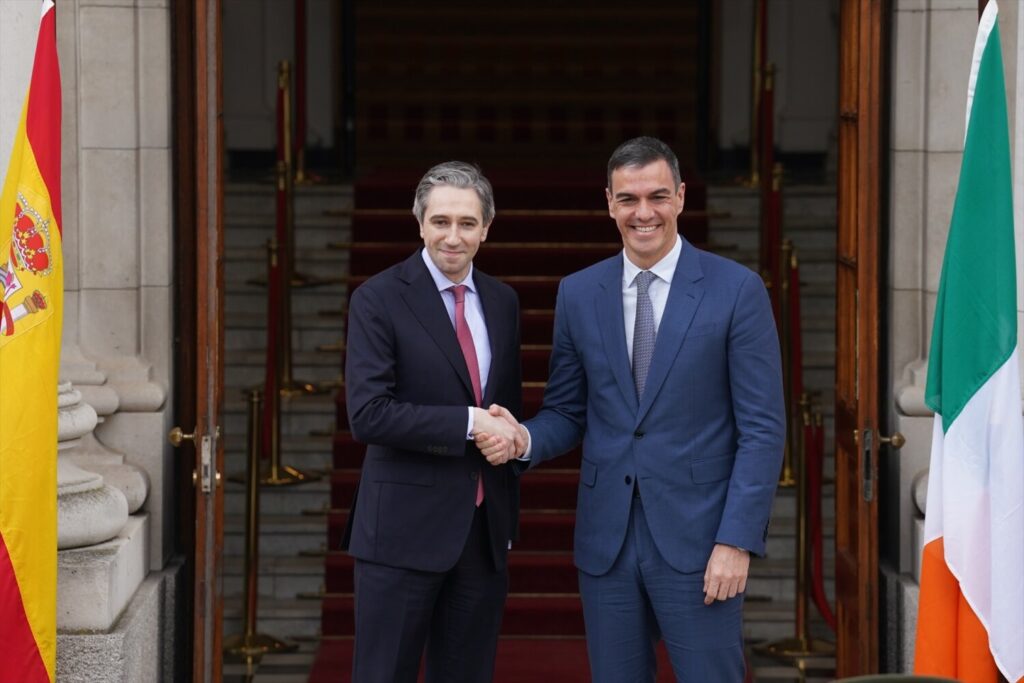 Reconocimiento del Estado palestino. Imagen: Simon Harris, primer ministro de Irlanda, recibe en Dublín a Pedro Sánchez, presidente del Gobierno - Brian Lawless/PA Wire/dpa