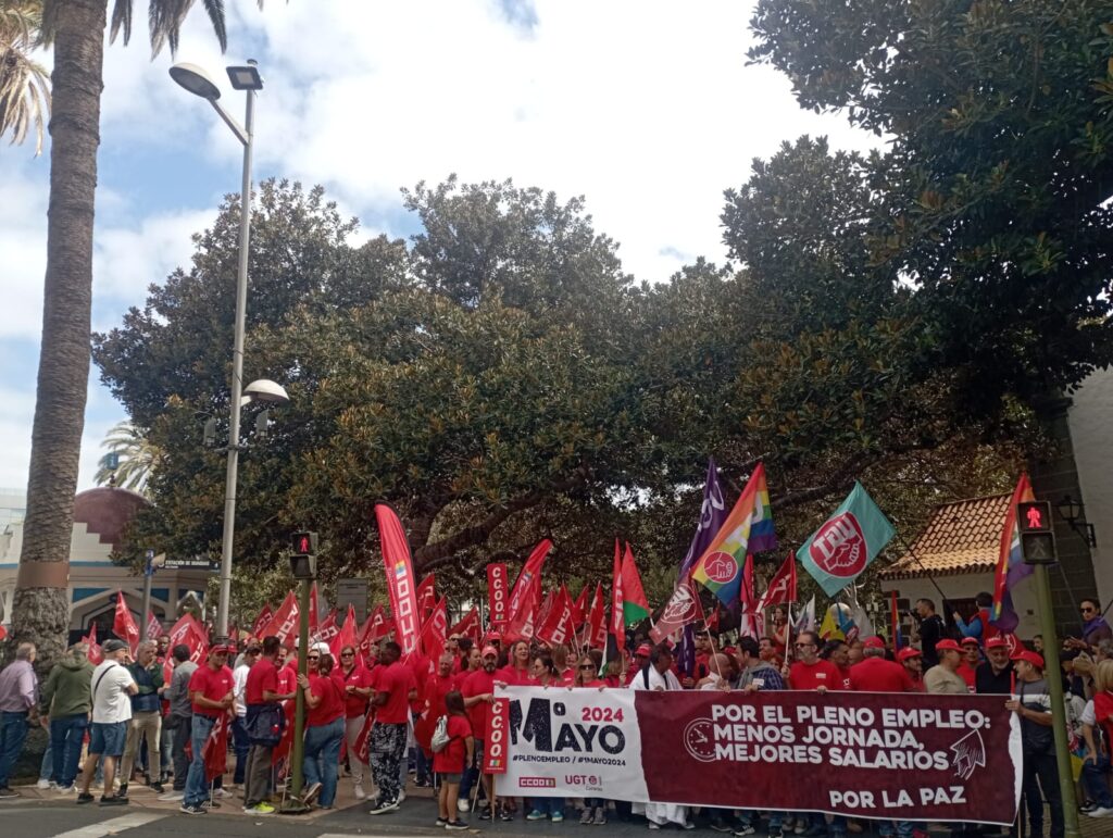 Manifestación por el 1 de mayo en Las Palmas de Gran Canaria / RTVC