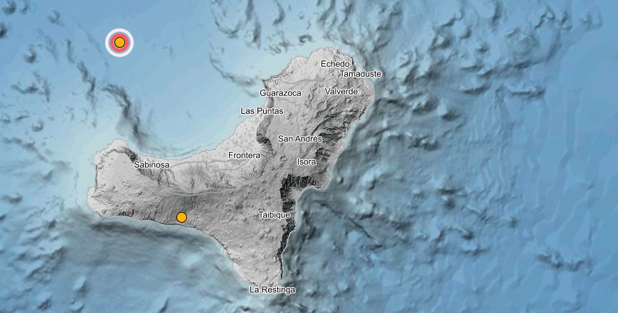 Terremotos en El Hierro en las últimas horas 