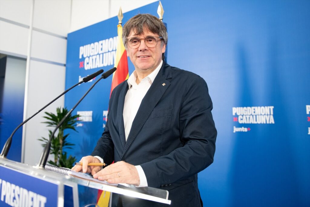 Carles Puigdemont en una imagen de archivo durante la campaña de las Elecciones Europeas / Europa Press 