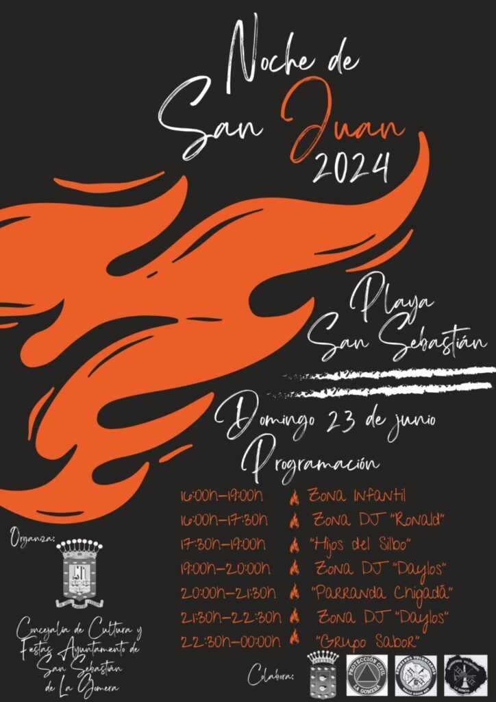 Cartel de las fiestas por la Noche de San Juan en San Sebastián de La Gomera 