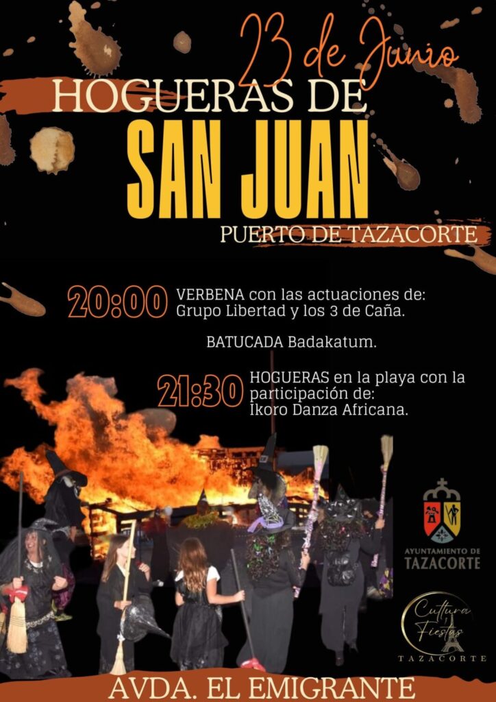 Cartel de las fiestas por San Juan en Tazacorte (La Palma)