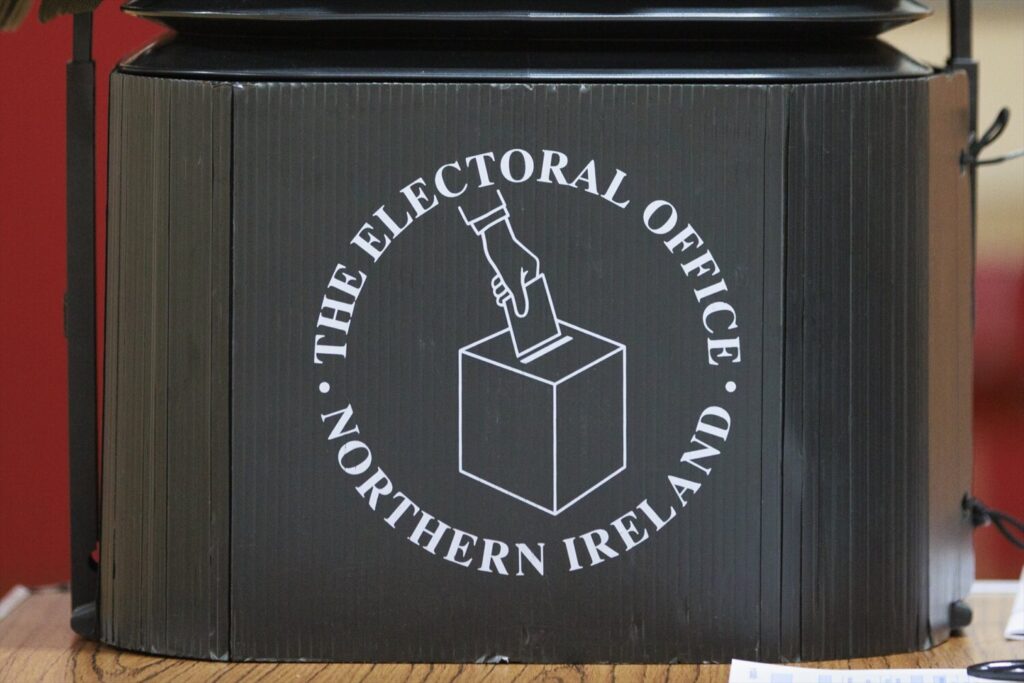 Reino Unido celebra elecciones 

04 July 2024, United Kingdom, Belfast: A ballot box at Agape Centre in south Belfast ahead of polling stations opening in the UK 2024 General Election. Photo: Liam Mcburney/PA Wire/dpa 04/7/2024 ONLY FOR USE IN SPAIN
