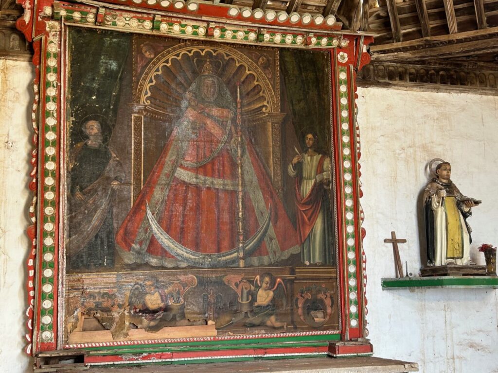 Lienzo de la Virgen de Candelaria rescatado de la Hacienda de Las Palmas de Anaga 