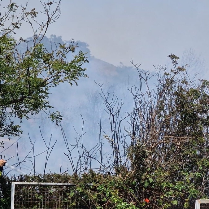 Columna de humo del incendio de La Esperanza