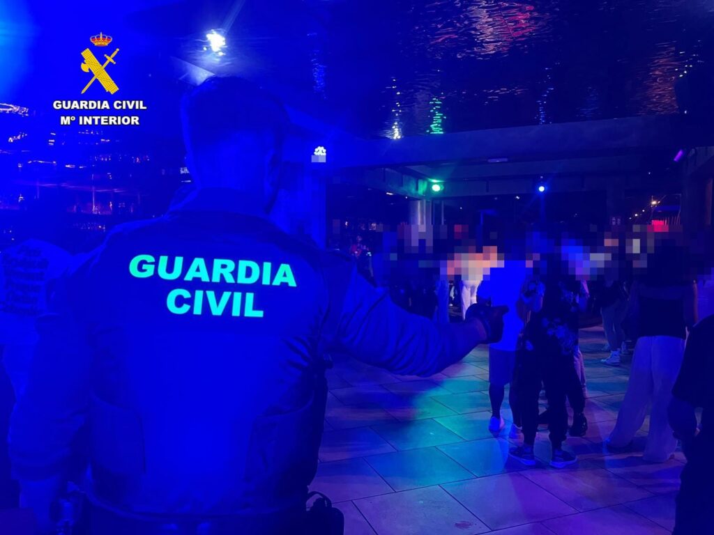 23 actas se levantaron en los cinco locales de ocio nocturno inspeccionados / Guardia Civil 