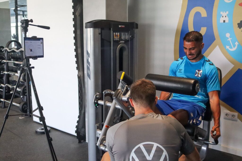 Mellot durante la primera jornada de la pretemporada en la Ciudad Deportiva Javier Pérez / CD Tenerife 