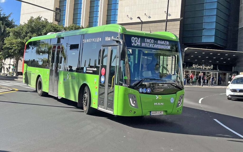 Crece hasta los 1,4 millones los usuarios de trasporte urbano en Santa Cruz de Tenerife