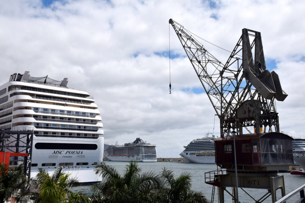 Cruceros en el puerto de Santa Cruz de Tenerife. Imagen Ayuntamiento de Santa Cruz de Tenerife