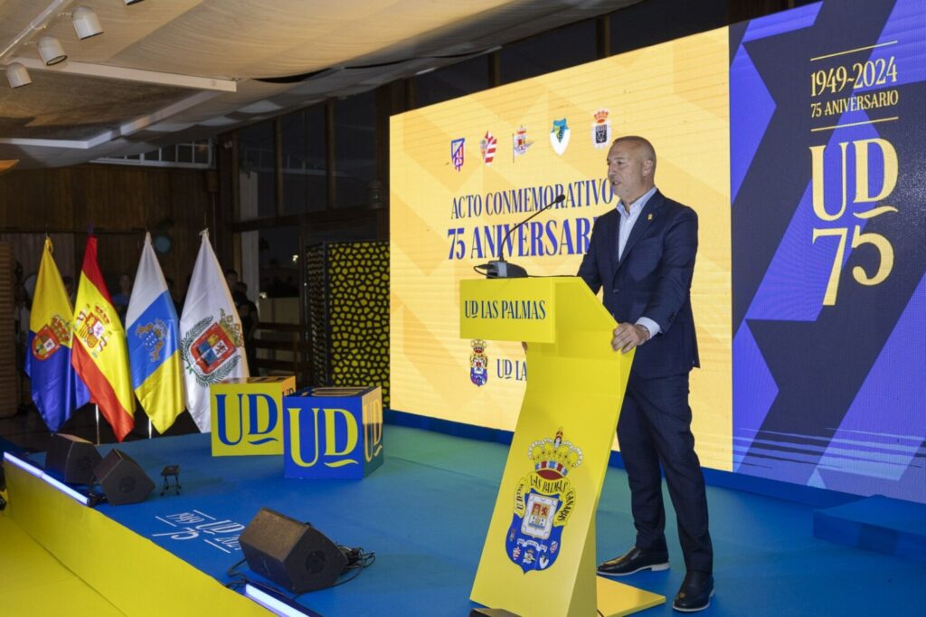 Imagen de la celebración del 75 aniversario de la UD Las Palmas. Foto X UD Las Palmas