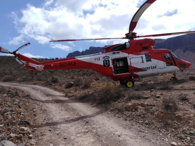 El helicóptero del GES Fuente 112