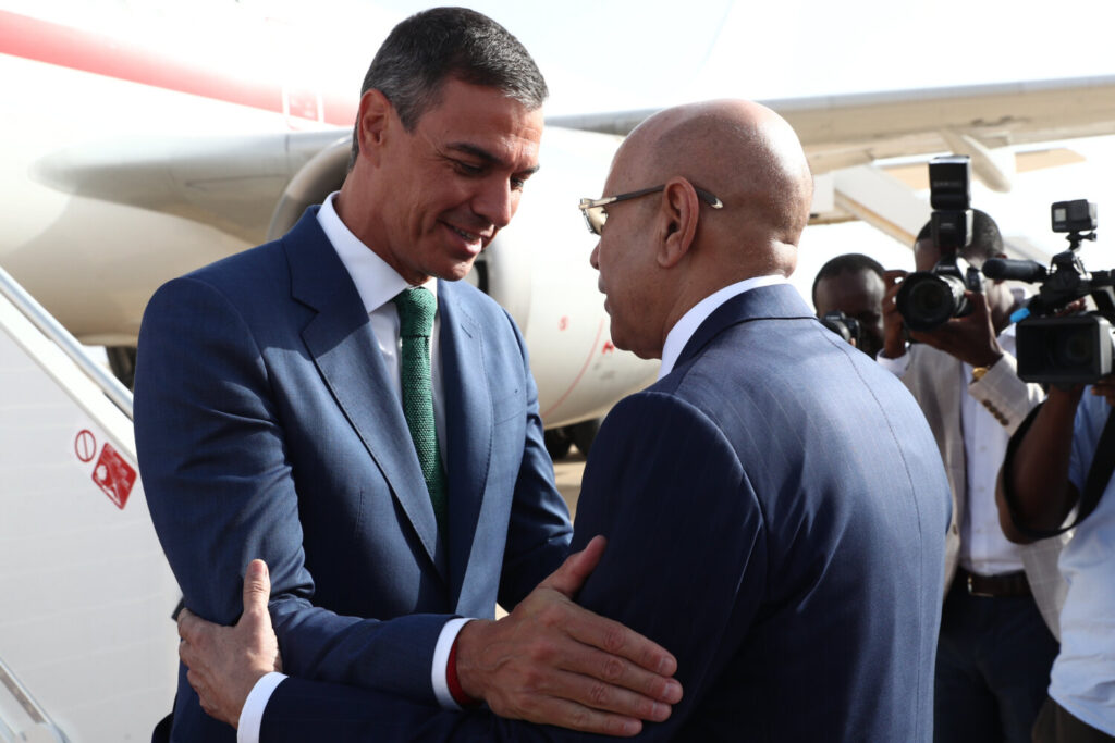  Pedro Sánchez llega a Mauritania. Foto Gobierno de España