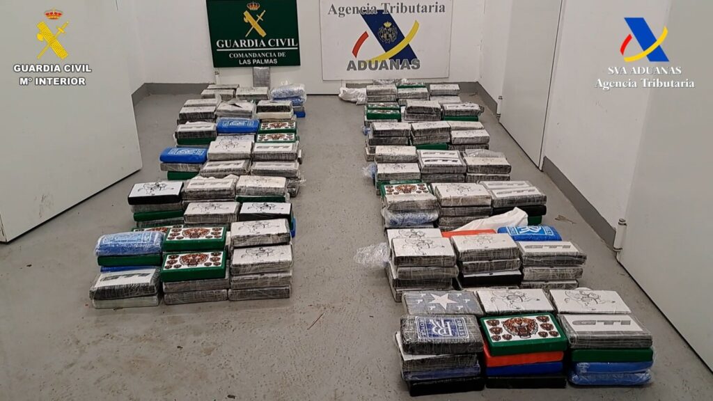 Intervienen en el puerto de Las Palmas un buque mercante procedente de Brasil con 289 kilogramos de cocaína