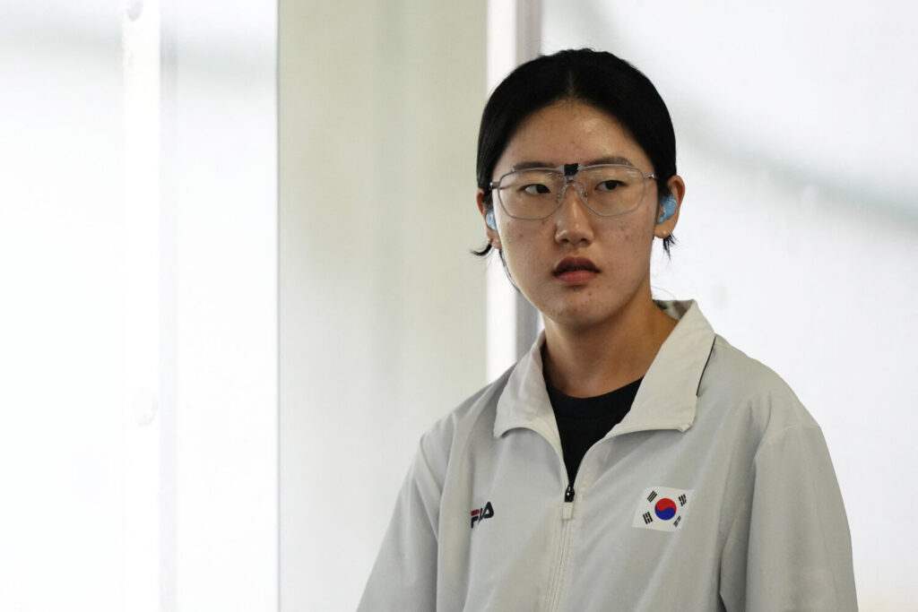 Juegos Olímpicos París 2024 - Tiro - Pistola 25 m Clasificación femenina. Rapid - Centro de tiro Chateauroux, Deols, Francia - 02 de agosto de 2024. Participa Jiin Yang de Corea del Sur. REUTERS/Amr Alfiky